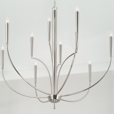 Shown in Polished Nickel finish, 12 light, in use