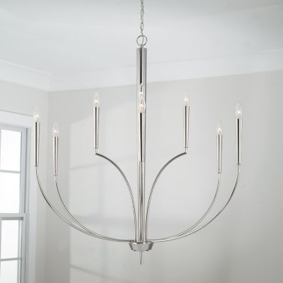 Shown in Polished Nickel finish, 12 light, in use