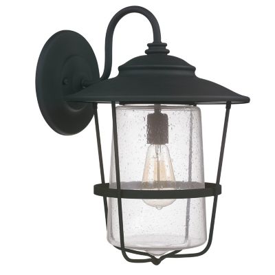 Creekside Caged Outdoor Wall Sconce (Black|Large) - OPEN BOX