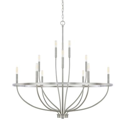 Greyson 2 Tier Chandelier(Brushed Nickel|12 Lights)-OPEN BOX