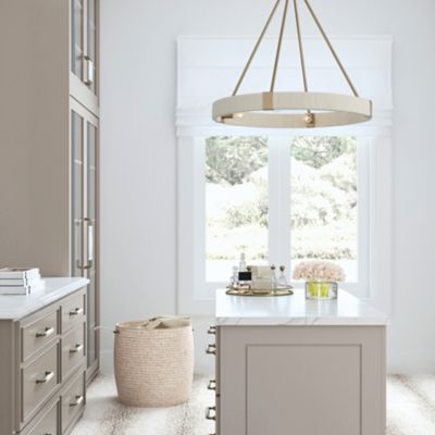 Shown in Matte Brass finish, 26 inch size, in use
