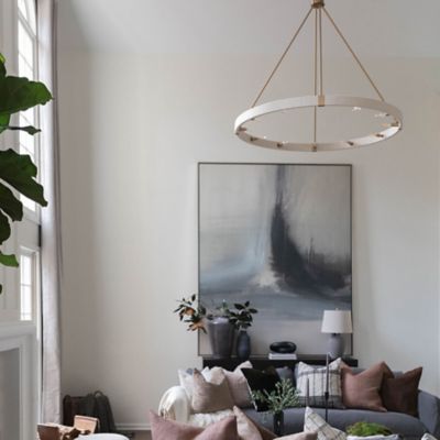 Shown in Matte Brass finish, 36 inch size, in use