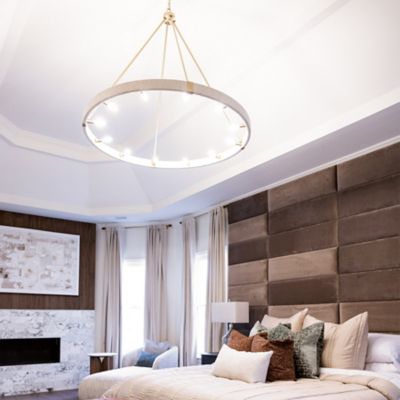 Shown in Matte Brass finish, 36 inch size, in use
