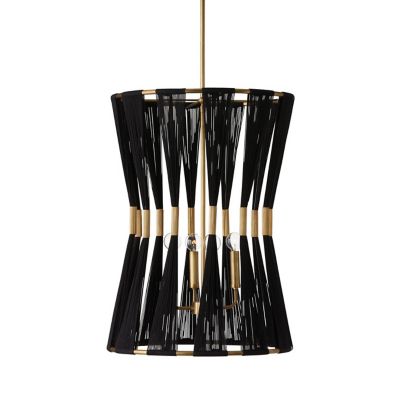 Bianca Pendant(Black Rope and Patinaed Brass|Large)-OPEN BOX