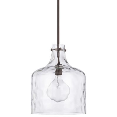Crawford Pendant (Bronze|Clear Water Glass)-OPEN BOX