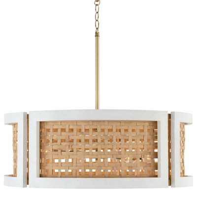 Lola Chandelier (Flat White and Matte Brass)-OPEN BOX RETURN