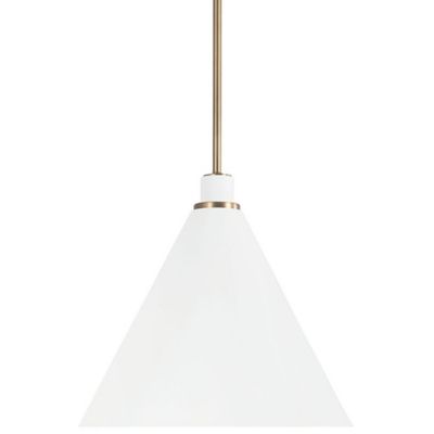 Bradley Pendant (Aged Brass and White) - OPEN BOX