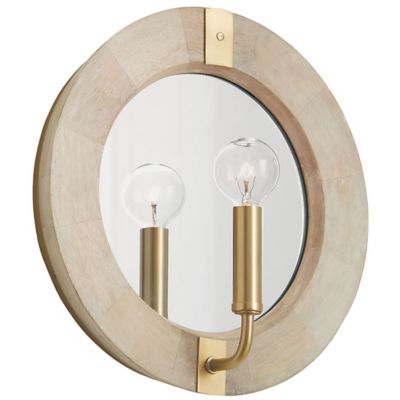 Finn Wall Sconce (White Wash and Matte Brass) - OPEN BOX