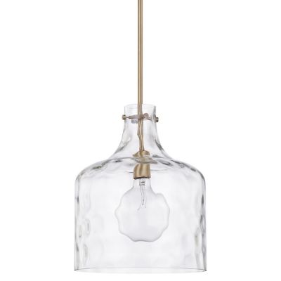 Crawford Pendant (Aged Brass|Clear Water Glass) - OPEN BOX