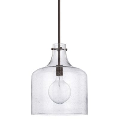 Crawford Pendant (Bronze|Clear Seeded Glass) - OPEN BOX