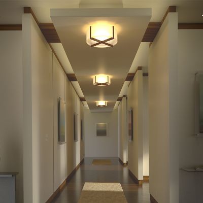 Shown in Dark Stained Walnut Wood body, Gloss White shade, in use