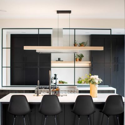Shown in White Washed Oak finish, 66 inch size, in use