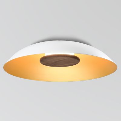 Volo Flushmount(Brushed Brass&White w/Walnut|24 In)-OPEN BOX