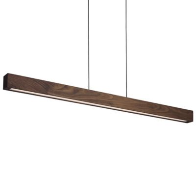 Una Linear Pendant (Walnut|48 In|Uplight&Downlight)-OPEN BOX