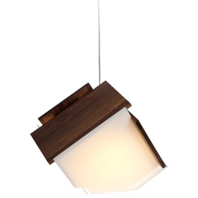 Mica LED Accent Pendant (Dark Stained Walnut|Low) - OPEN BOX
