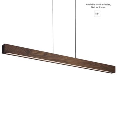 Una Linear Pendant (Walnut|66 In|Uplight&Downlight)-OPEN BOX