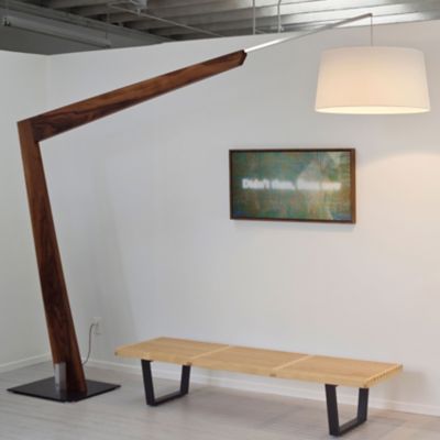 Shown in Linen shade, Walnut finish