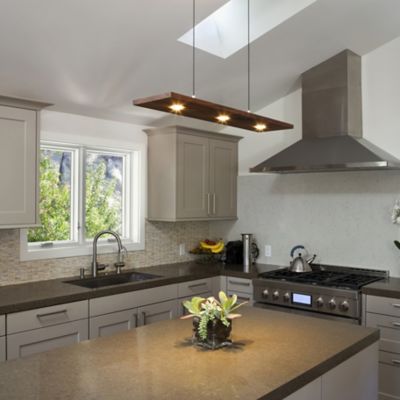 Shown in Dark Stained Walnut finish, Large size, in use