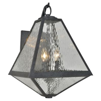 Glacier Black Charcoal Outdoor Wall Sconce