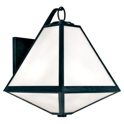 Glacier White Glass Outdoor Sconce