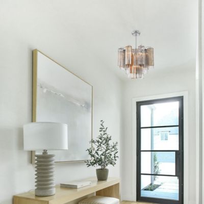 Shown in Autumn Shade, Polished Chrome finish, Small size, in use