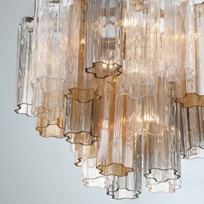 Shown in Autumn Shade, Aged Brass finish, Medium size, Detail view