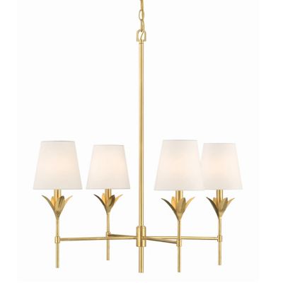 Broche Chandelier with Silk Shades