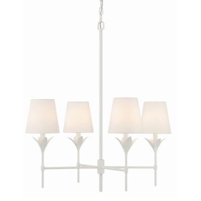 Broche Chandelier with Silk Shades