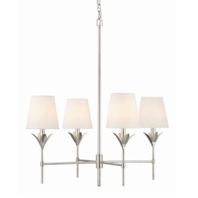 Broche Chandelier with Silk Shades