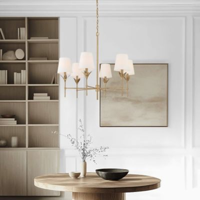 Shown in Antique Gold finish, 6 Light, in use