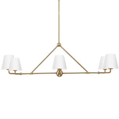 Xavier Chandelier (Vibrant Gold with White|46 In) - OPEN BOX