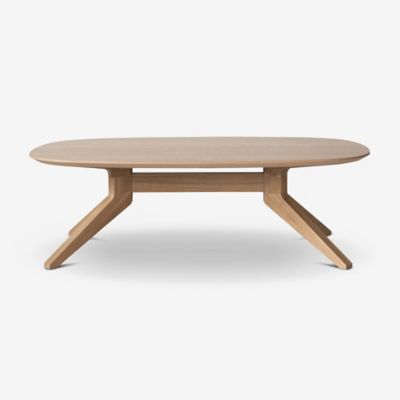 Cross Oval Coffee Table (Oak) - OPEN BOX