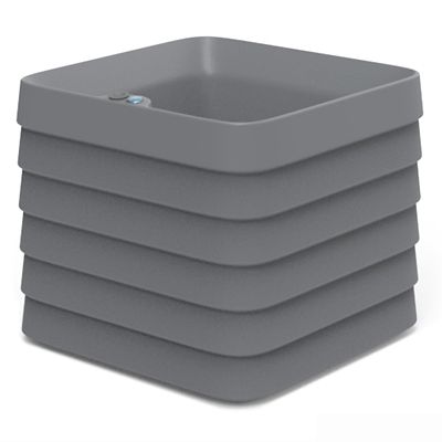 TruDrop Slat Self Watering Indoor/Outdoor Square Planter Box