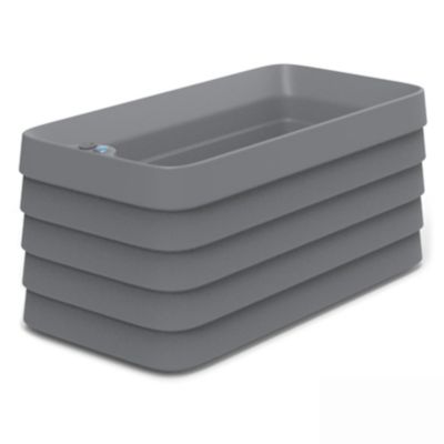 TruDrop Slat Self Watering Indoor/Outdoor Deck Box