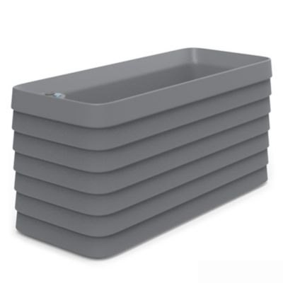 TruDrop Slat Self Watering Indoor/Outdoor Deck Box