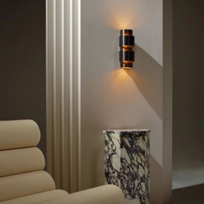 Shown in Bronze finish, lit, in use