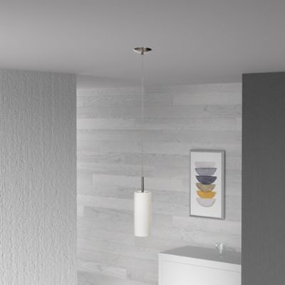 Paza 1 Light White Glass Mini Pendant
