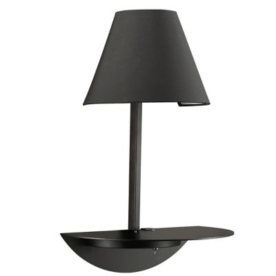 1 Light Wall Sconce with Round Shelf