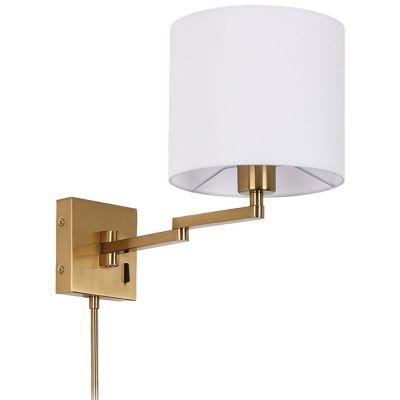 1 Light Cast Metal Swing Arm Wall Sconce