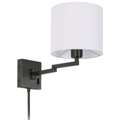 1 Light Cast Metal Swing Arm Wall Sconce