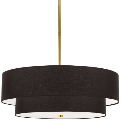 Justice Design LumenAria Tribeca 48 Drum Pendant - Matte Black - FAL-9547-MBLK