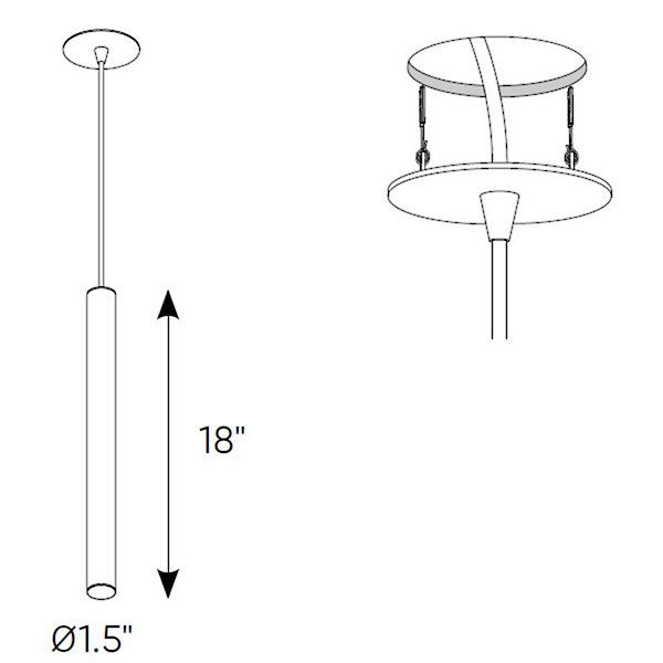 Cylindrical LED Mini Pendant