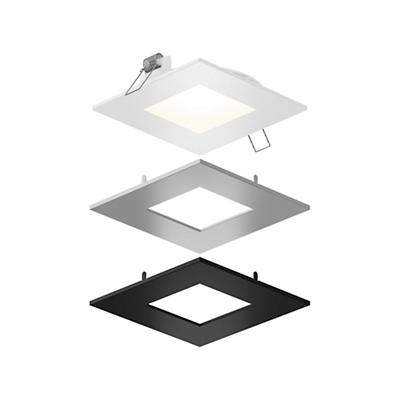 Square LED Panel Light With Interchangeable Trims
