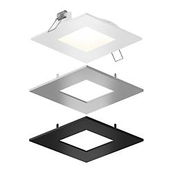 Square LED Panel Light With Interchangeable Trims