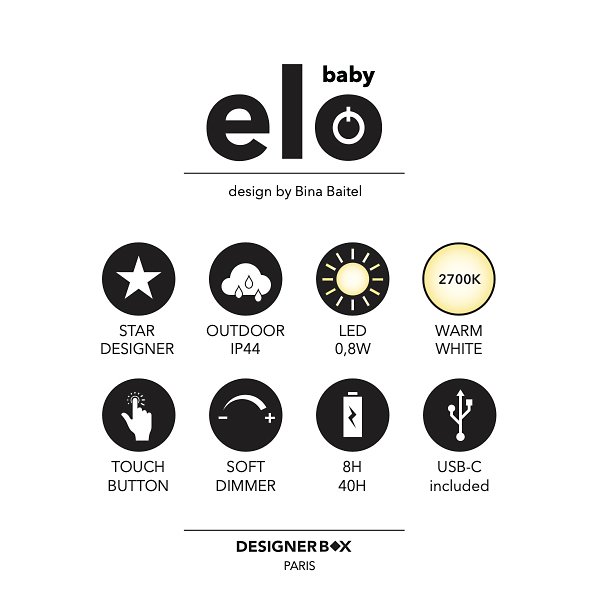 ELO Baby Rechargeable LED Table Lamp