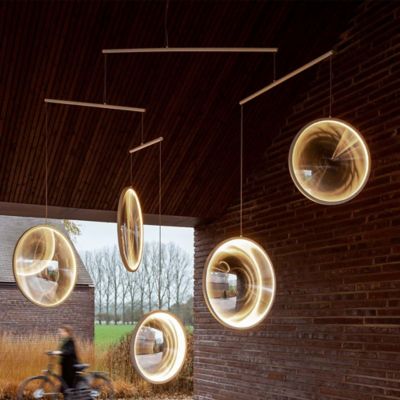 Shown in Black finish, 5 Light option, lit