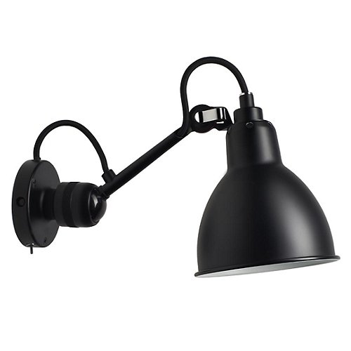 Lampe Gras Wall Sconce (Black with White/No)-OPEN BOX RETURN