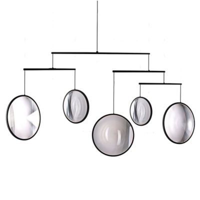 Focus LED Chandelier (Black|5 Light) - OPEN BOX