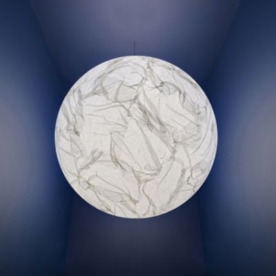 Shown in White finish, Large size, in use, lit