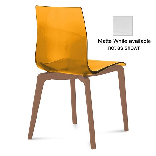 Gel-L Chair (Transparent Orange/Matte White) - OPEN BOX